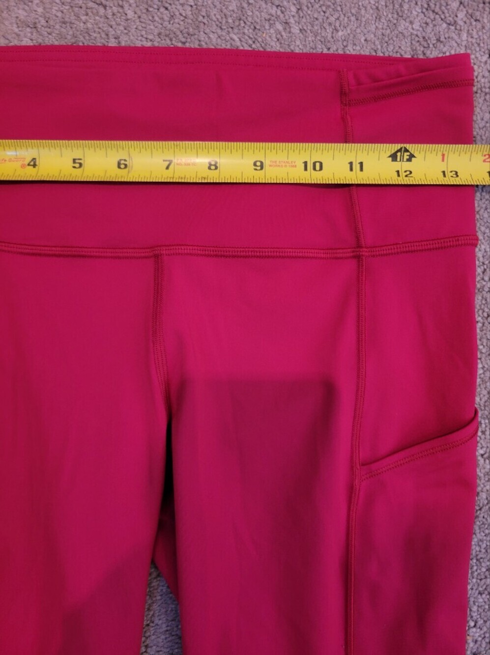 Lululemon Speed Up Crop Leggings Sz 6 Pink Magenta Running Tight Pockets Dots - Picture 9 of 12